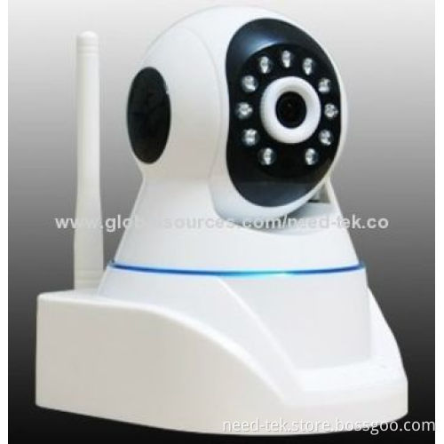 0.3MP Wireless P2P PTZ IP Camera, Two-way Audio, Cloud Drive Storage, 70x70x80mm Size